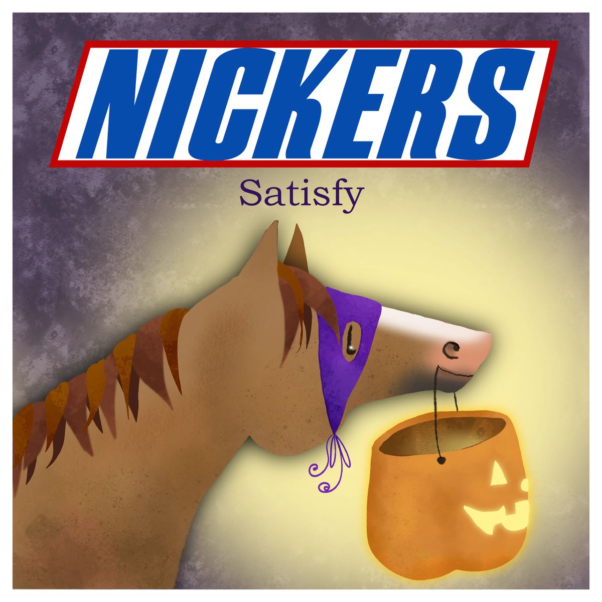 Nickers Satisfy Halloween Horse Art
